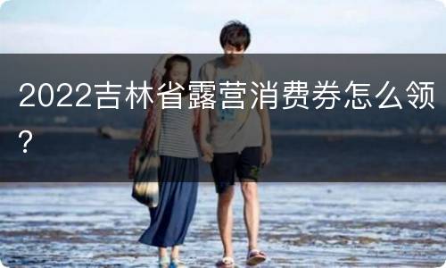 2022吉林省露营消费券怎么领？