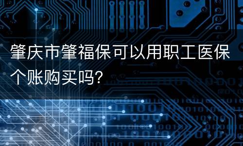 肇庆市肇福保可以用职工医保个账购买吗？