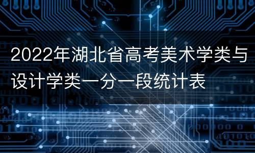 2022年湖北省高考美术学类与设计学类一分一段统计表