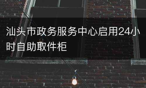 汕头市政务服务中心启用24小时自助取件柜