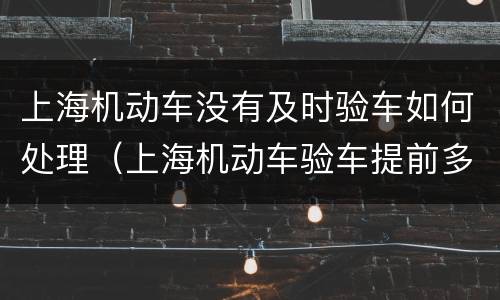 上海机动车没有及时验车如何处理（上海机动车验车提前多久）