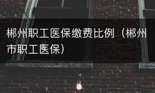 郴州职工医保缴费比例（郴州市职工医保）