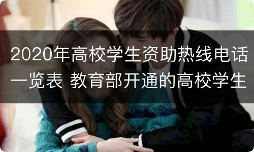 2020年高校学生资助热线电话一览表 教育部开通的高校学生资助热线