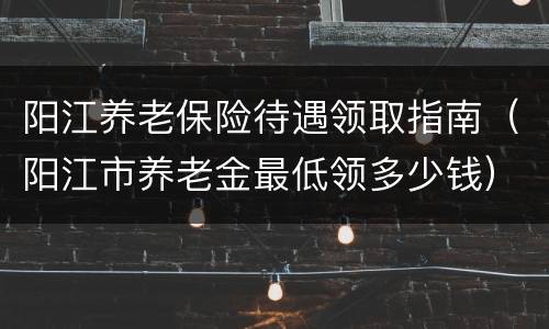 阳江养老保险待遇领取指南（阳江市养老金最低领多少钱）