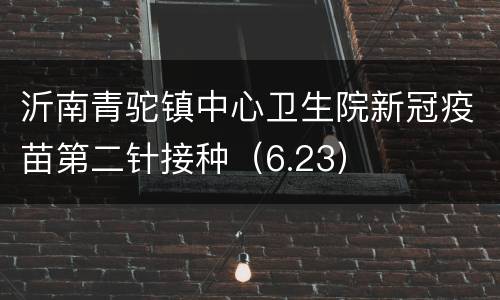 沂南青驼镇中心卫生院新冠疫苗第二针接种（6.23）