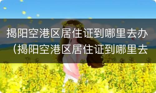 揭阳空港区居住证到哪里去办（揭阳空港区居住证到哪里去办呢）