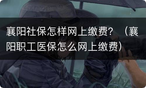 襄阳社保怎样网上缴费？（襄阳职工医保怎么网上缴费）