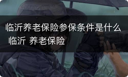 临沂养老保险参保条件是什么 临沂 养老保险