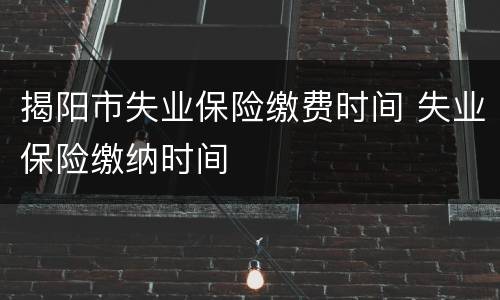 揭阳市失业保险缴费时间 失业保险缴纳时间