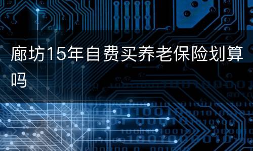 廊坊15年自费买养老保险划算吗