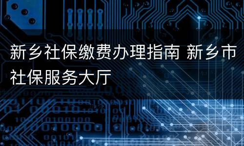 新乡社保缴费办理指南 新乡市社保服务大厅
