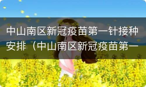 中山南区新冠疫苗第一针接种安排（中山南区新冠疫苗第一针接种安排时间）