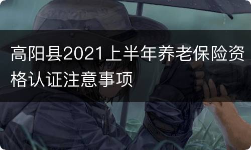 高阳县2021上半年养老保险资格认证注意事项