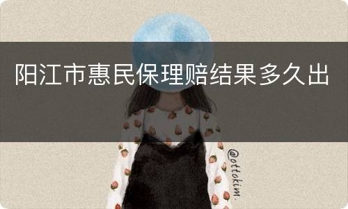 阳江市惠民保理赔结果多久出