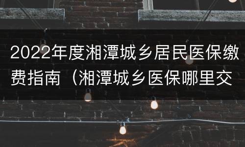 2022年度湘潭城乡居民医保缴费指南（湘潭城乡医保哪里交费）