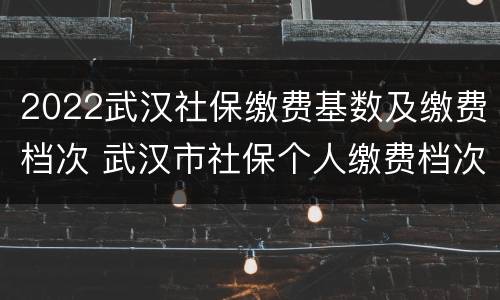 2022武汉社保缴费基数及缴费档次 武汉市社保个人缴费档次2022