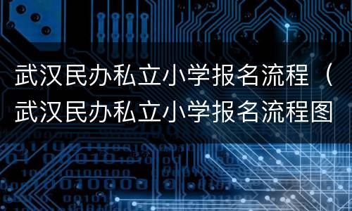 武汉民办私立小学报名流程（武汉民办私立小学报名流程图）
