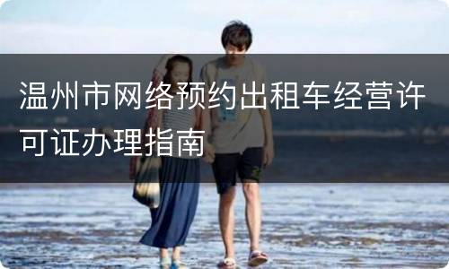 温州市网络预约出租车经营许可证办理指南