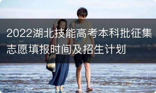 2022湖北技能高考本科批征集志愿填报时间及招生计划