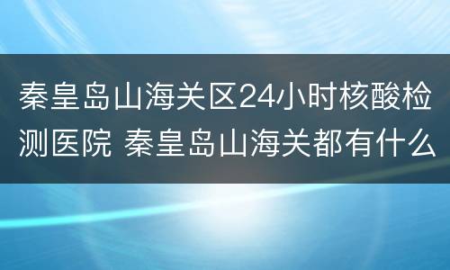 秦皇岛山海关区24小时核酸检测医院 秦皇岛山海关都有什么医院