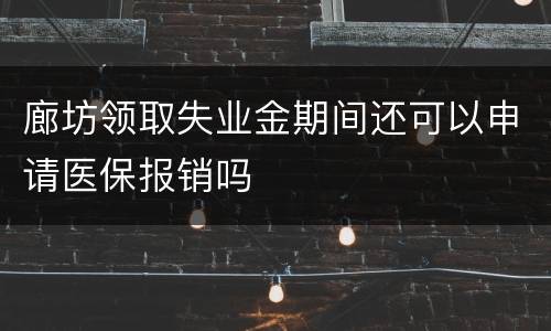 廊坊领取失业金期间还可以申请医保报销吗
