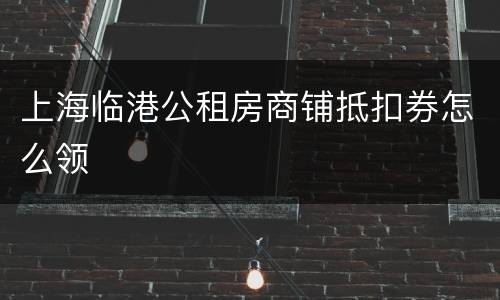上海临港公租房商铺抵扣券怎么领