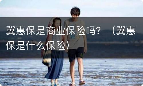 冀惠保是商业保险吗？（冀惠保是什么保险）