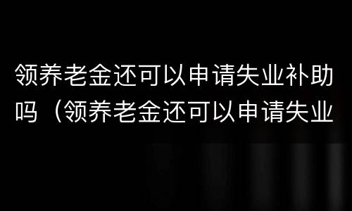 领养老金还可以申请失业补助吗（领养老金还可以申请失业补助吗现在）