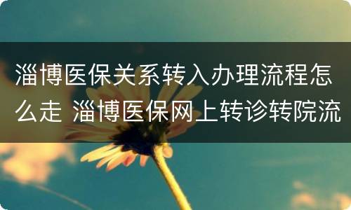 淄博医保关系转入办理流程怎么走 淄博医保网上转诊转院流程