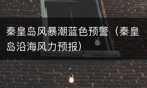 秦皇岛风暴潮蓝色预警（秦皇岛沿海风力预报）