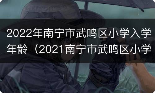 2022年南宁市武鸣区小学入学年龄（2021南宁市武鸣区小学招生）