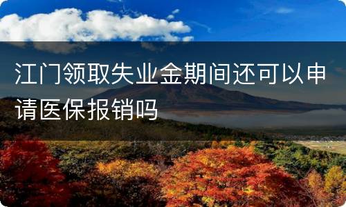江门领取失业金期间还可以申请医保报销吗