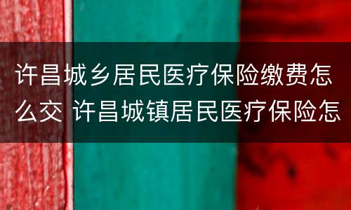 许昌城乡居民医疗保险缴费怎么交 许昌城镇居民医疗保险怎么交