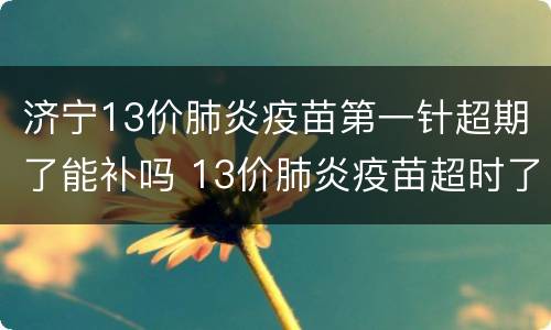 济宁13价肺炎疫苗第一针超期了能补吗 13价肺炎疫苗超时了怎么办