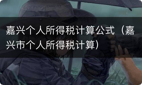 嘉兴个人所得税计算公式（嘉兴市个人所得税计算）
