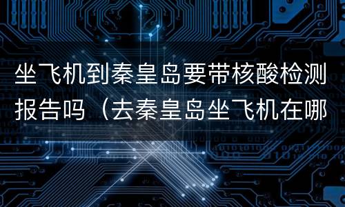 坐飞机到秦皇岛要带核酸检测报告吗（去秦皇岛坐飞机在哪里机场）