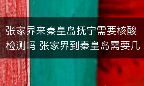 张家界来秦皇岛抚宁需要核酸检测吗 张家界到秦皇岛需要几个小时