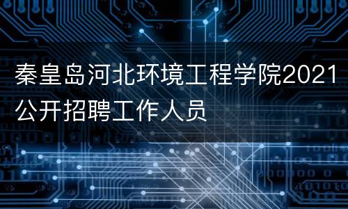 秦皇岛河北环境工程学院2021公开招聘工作人员