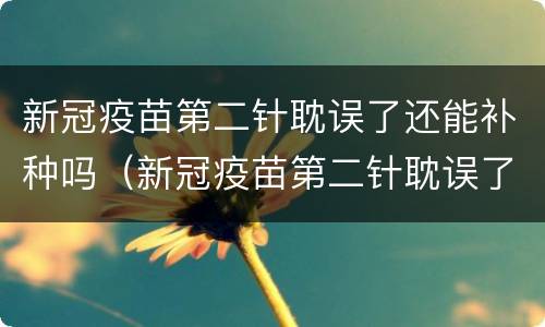 新冠疫苗第二针耽误了还能补种吗（新冠疫苗第二针耽误了还能补种吗多少钱）
