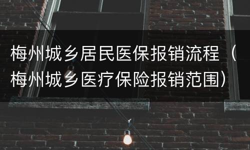 梅州城乡居民医保报销流程（梅州城乡医疗保险报销范围）