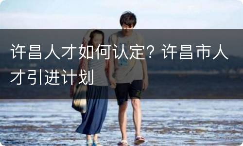 许昌人才如何认定? 许昌市人才引进计划