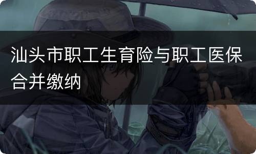 汕头市职工生育险与职工医保合并缴纳