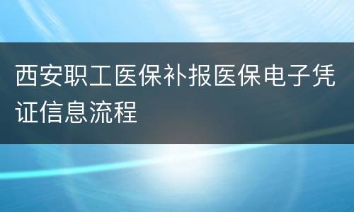 西安职工医保补报医保电子凭证信息流程