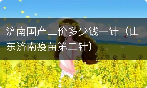 济南国产二价多少钱一针（山东济南疫苗第二针）