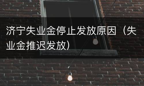 济宁失业金停止发放原因（失业金推迟发放）