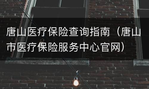 唐山医疗保险查询指南（唐山市医疗保险服务中心官网）