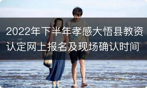 2022年下半年孝感大悟县教资认定网上报名及现场确认时间要求