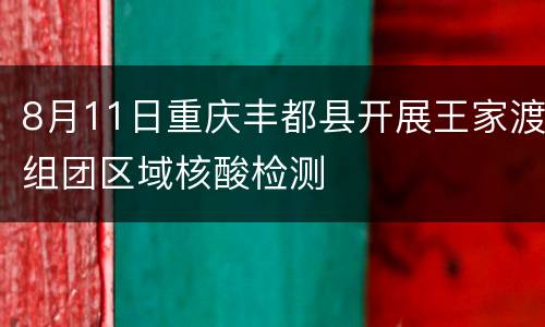 8月11日重庆丰都县开展王家渡组团区域核酸检测
