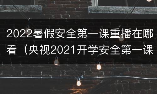 2022暑假安全第一课重播在哪看（央视2021开学安全第一课回放）