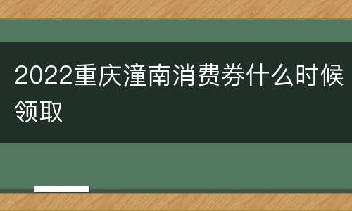 2022重庆潼南消费券什么时候领取